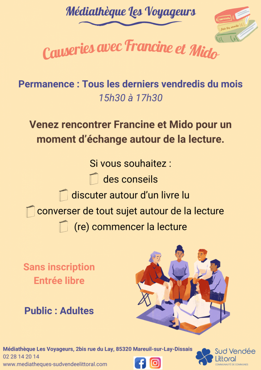 [MAR] Affiches 2024-2025 – Causeries Mido/Francine