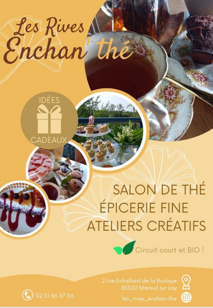 Chambre d’hôtes_Les Rives Enchan’thé_Mareuil sur Lay_Salon de thé sur place