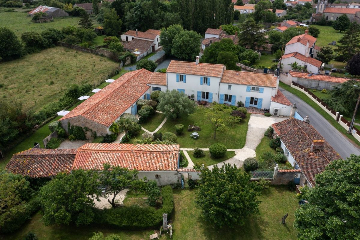 Meublé Le Héron Cendré_Chaillé les Marais_Vue aérienne