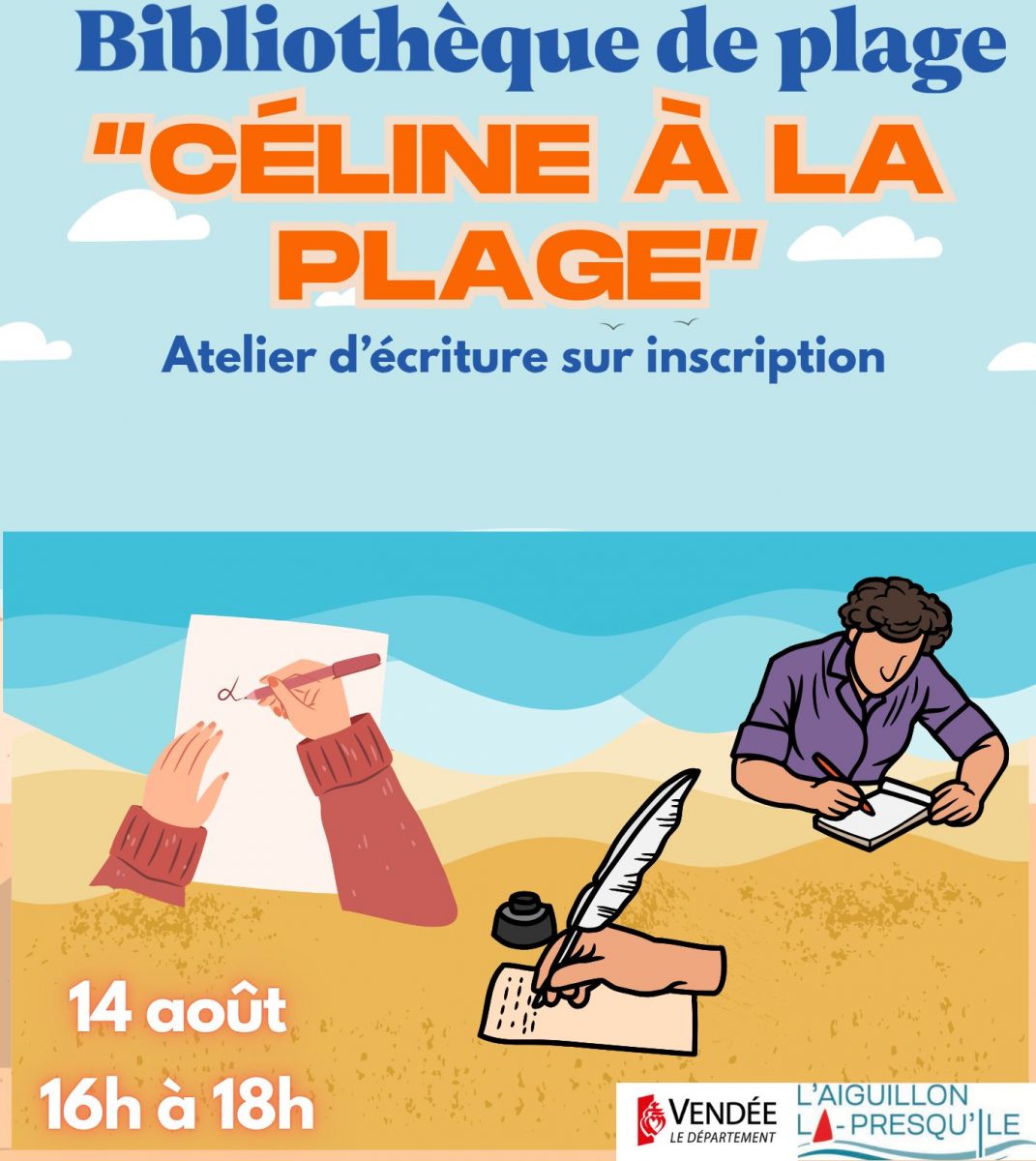 Affiche céline à la plage