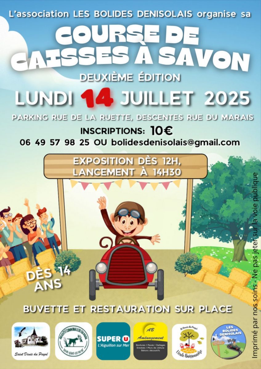 Les bolides-Saint-Denis-du-Payré-Affiche course de caisse