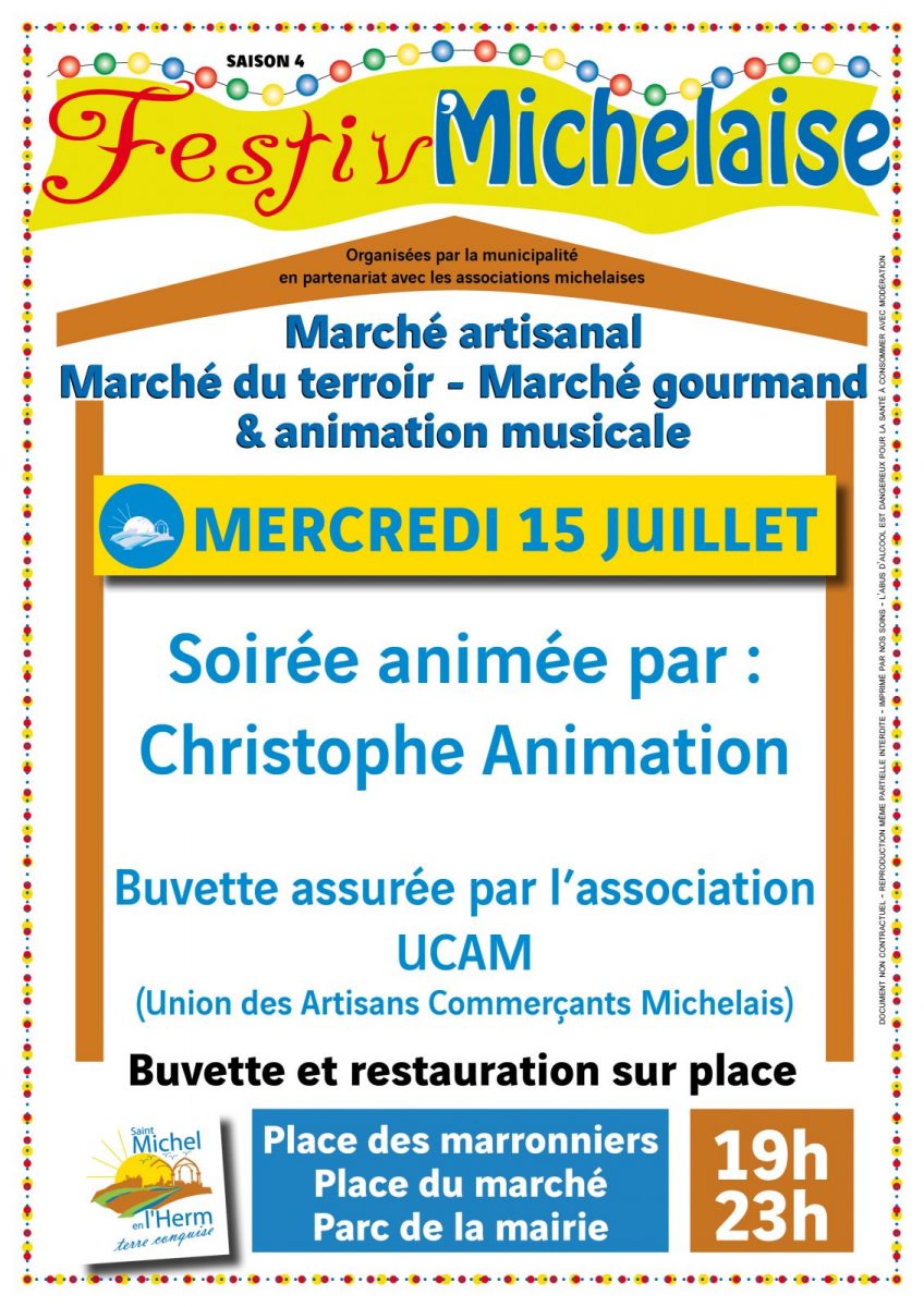 Affiche Festiv&rsquo;Michelaise 15 juillet 2026