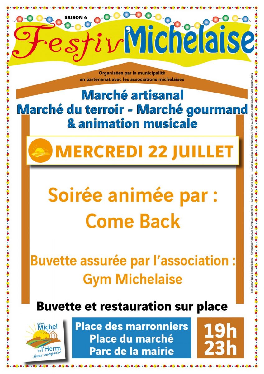 Affiche Festiv&rsquo;Michelaise 22 juillet 2026
