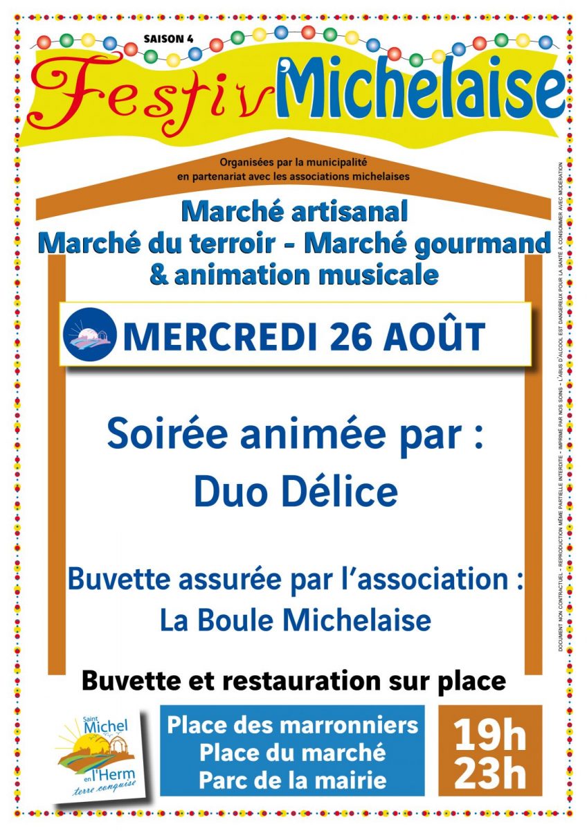 Affiche Festiv&rsquo;Michelaise 26 août 2026