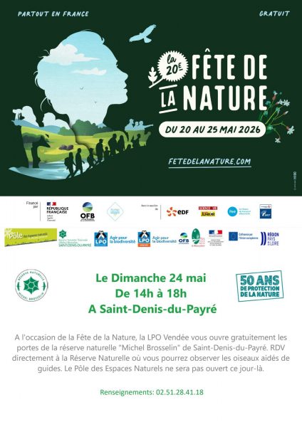 Fête de la nature, visite gratuite de la réserve naturelle par la LPO Vendée