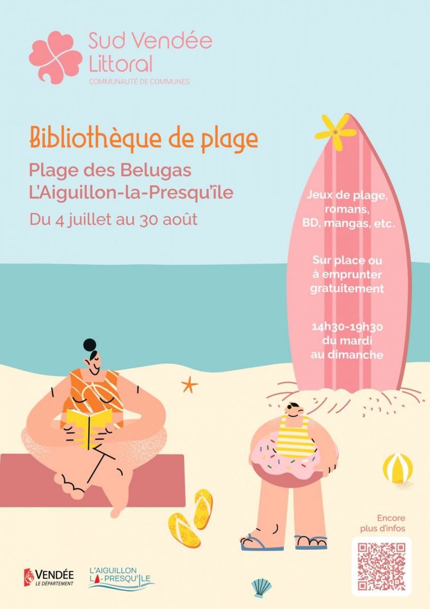 Affiche bibliothèque de plage 2026