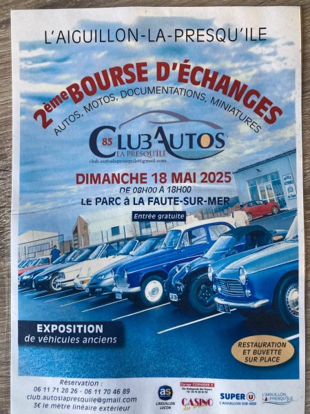 Bourse d’échanges (autos, motos, documentations, miniatures)