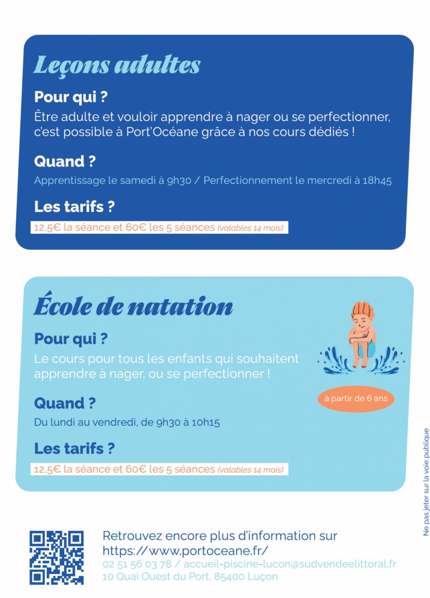 Ecole natation Luçon Flyers