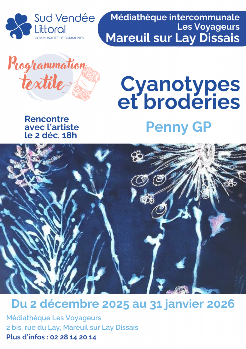 Expo Cyanotypes et broderies