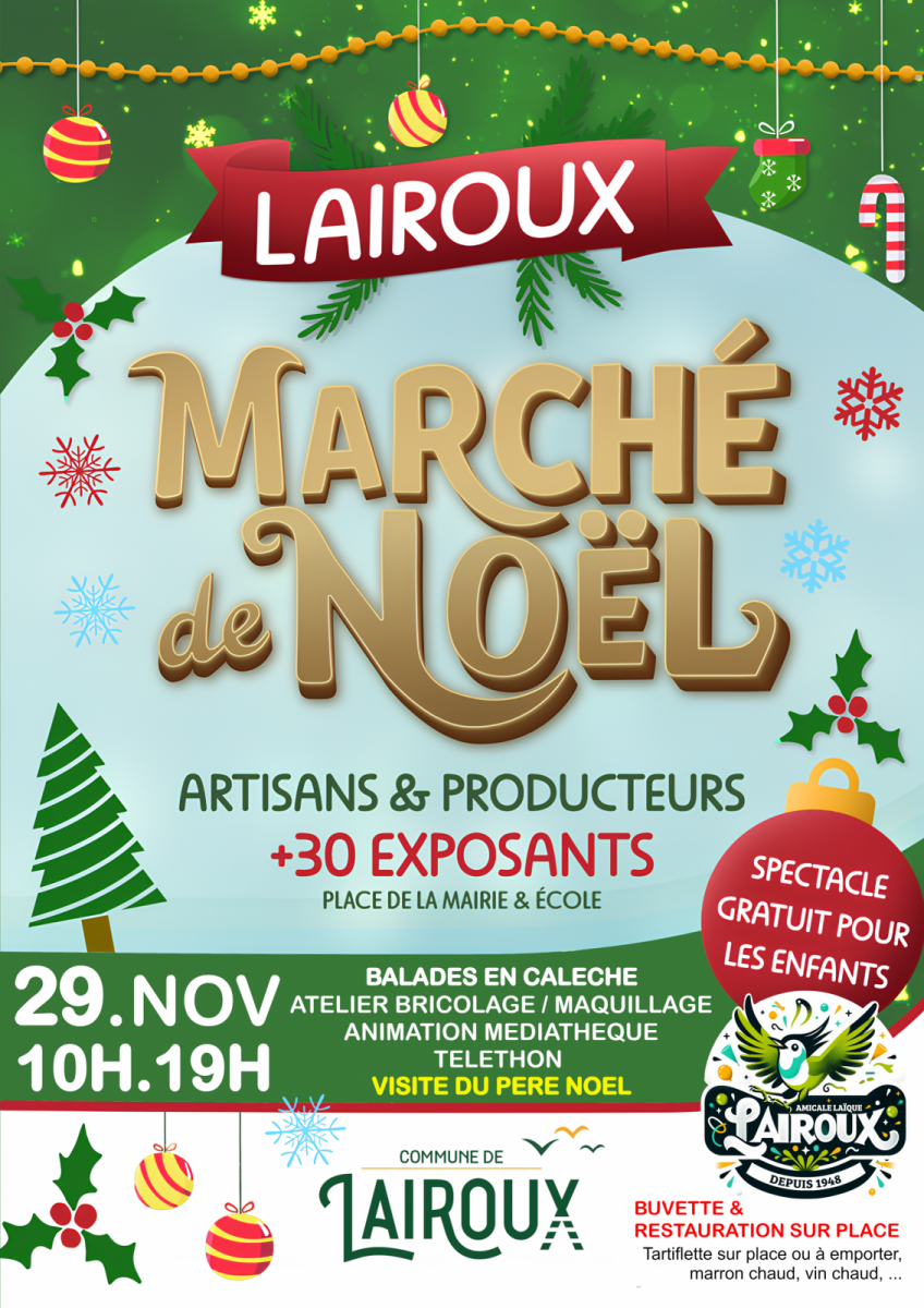 MARCHE DE NOEL 2025 – LAIROUX