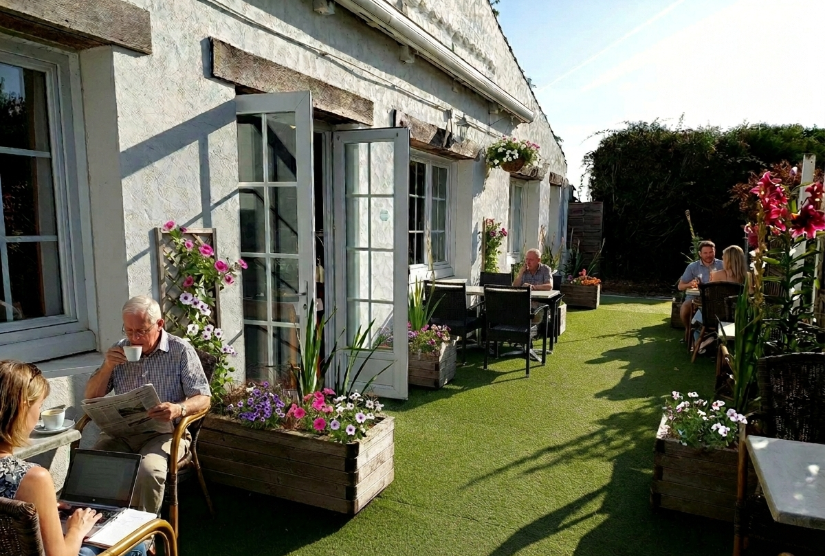 terrasse petit déjeuner