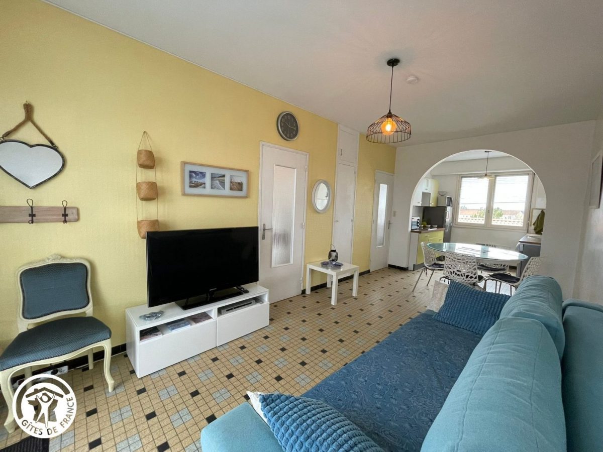 Appartement agréé Gîtes de France en Vendée : Salon/séjour/cuisine_1