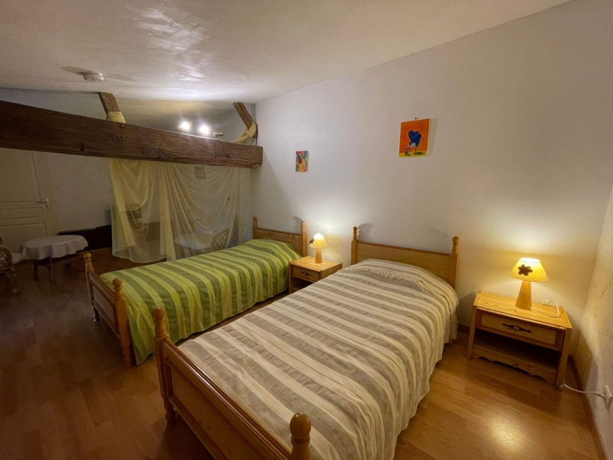 Chambre d’hôtes agréée Gîtes de France en Vendée : Espace salon et chambre enfants – 2 lits 90_19