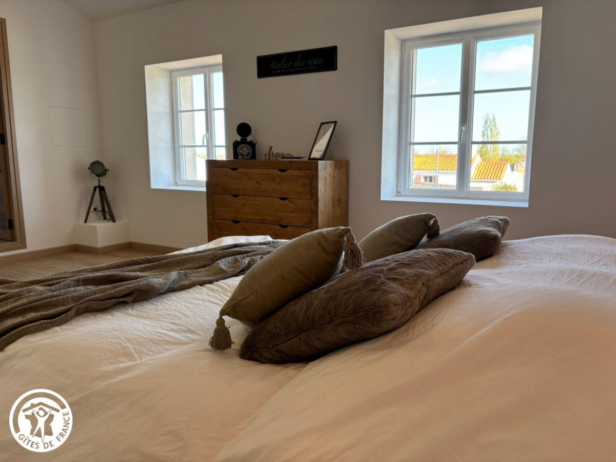 Chambres d&rsquo;hôtes agréées Gîtes de France dans le PNR Marais Poitevin : Chambre L&rsquo;Atelier (1 lit 160)_3