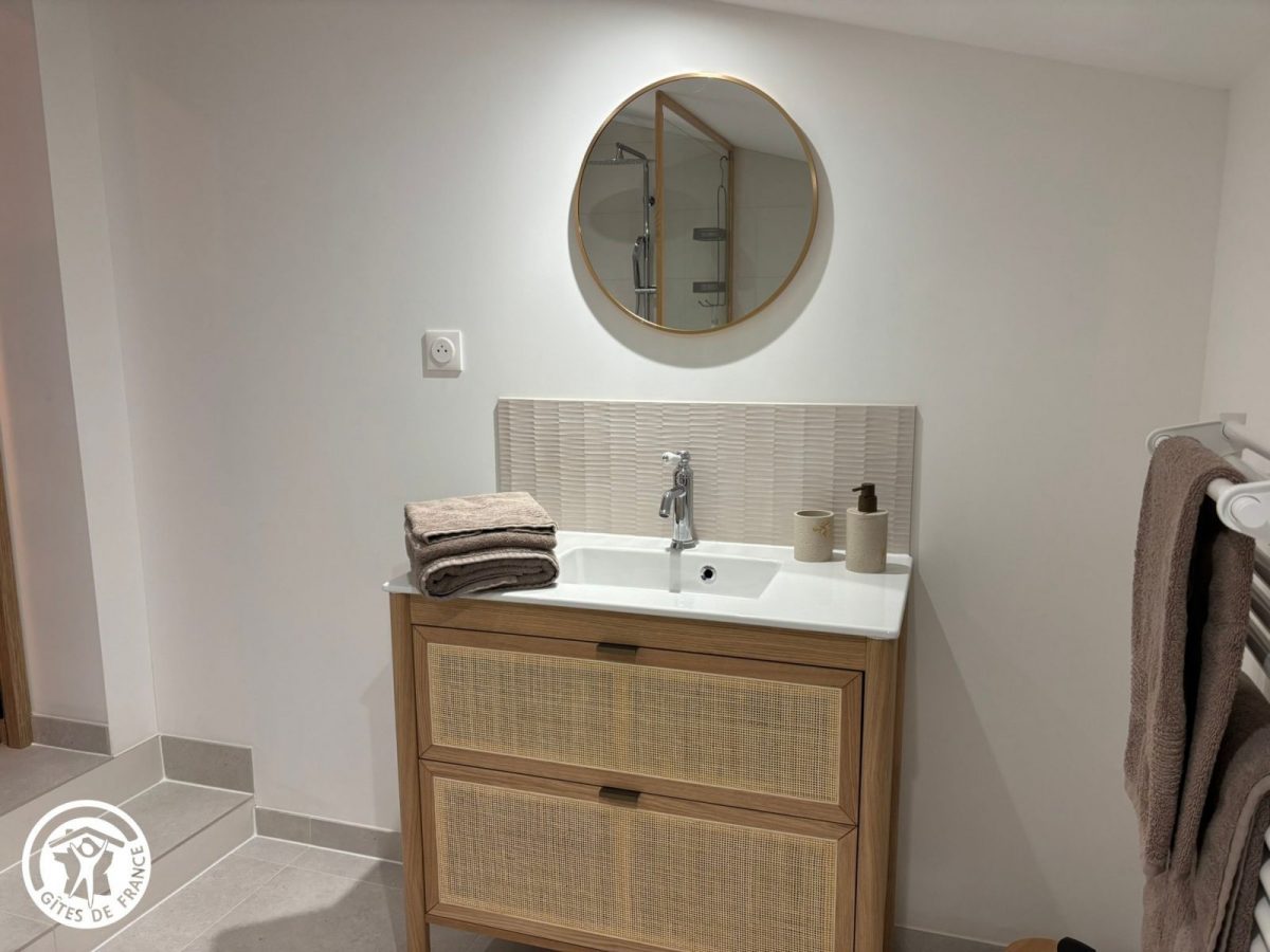 Chambres d&rsquo;hôtes agréées Gîtes de France dans le PNR Marais Poitevin : Salle d&rsquo;eau chambre La Bohème_19