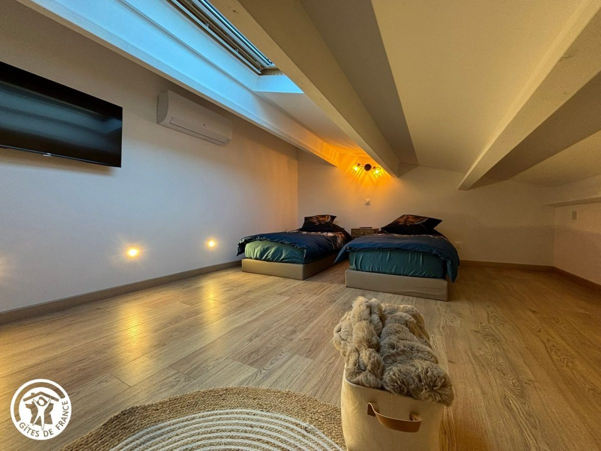 Chambres d&rsquo;hôtes agréées Gîtes de France dans le PNR Marais Poitevin : Chambre L&rsquo;Atelier – espace mansardé (2 lits 90 jumelables))_29