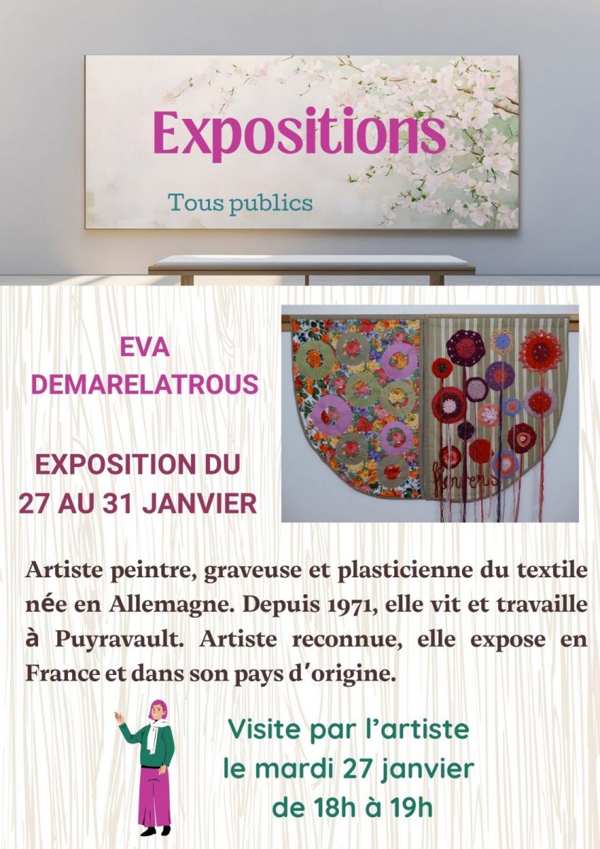 exposition et visite d&rsquo;exposition d&rsquo;Eva Demarelatrous