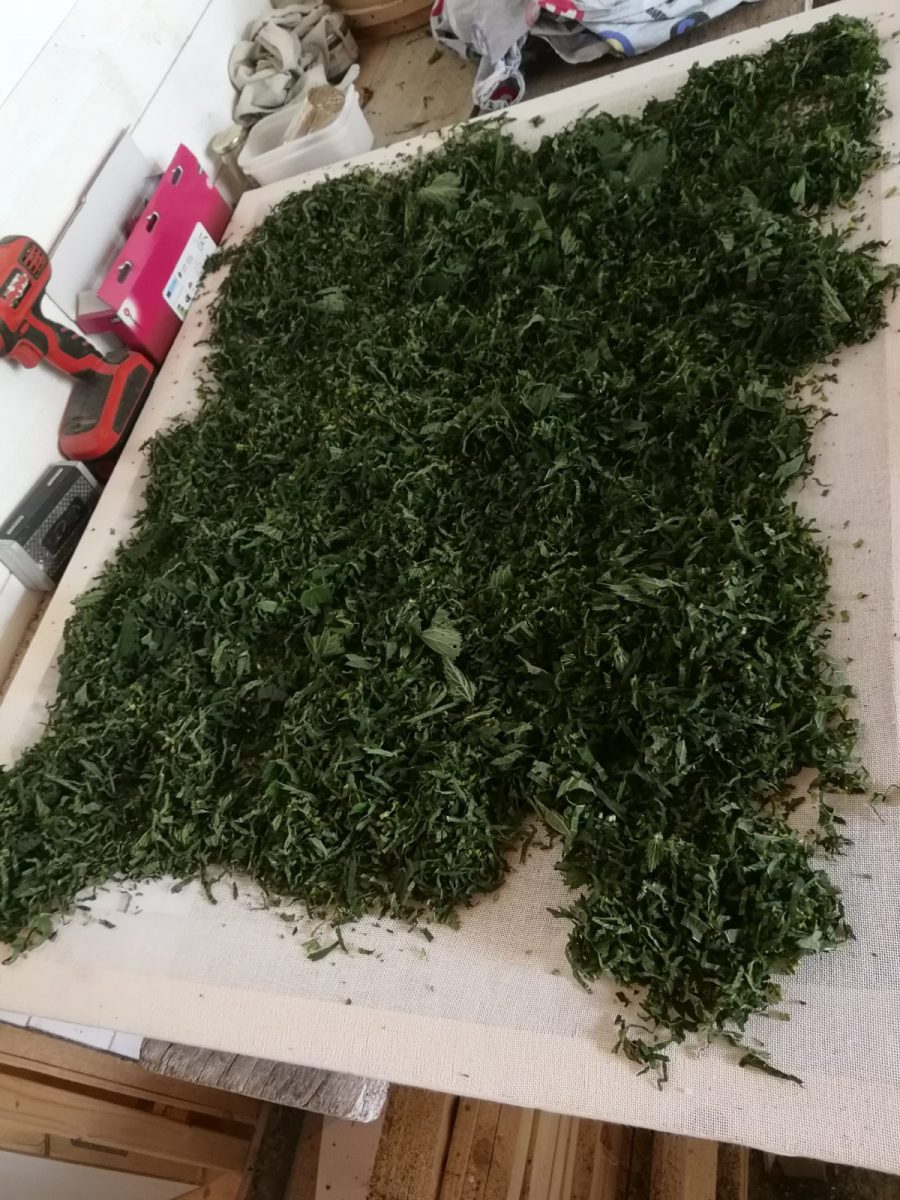 Mise sur claie pour séchage