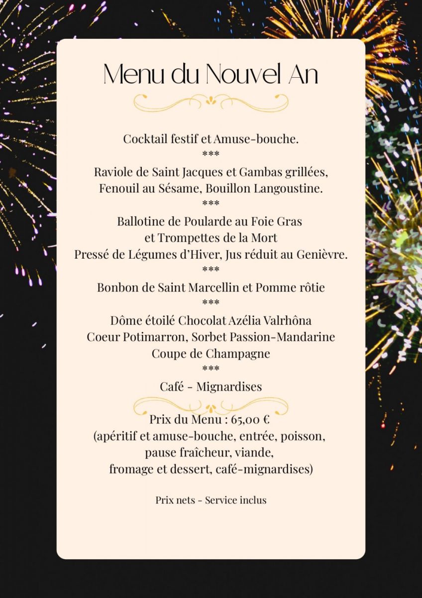 Menu nouvel an au fil des saisons