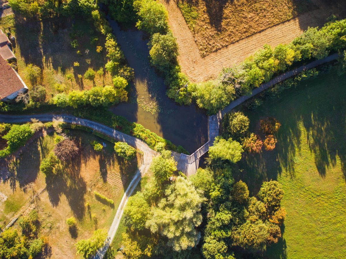 Le pré de la Smagne-Sainte-Hermine-Vue aérienne des chemins