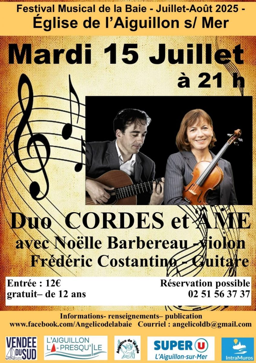 Angelico de la Baie-L’Aiguillon-la-Presqu’île-affiche cordes et ame