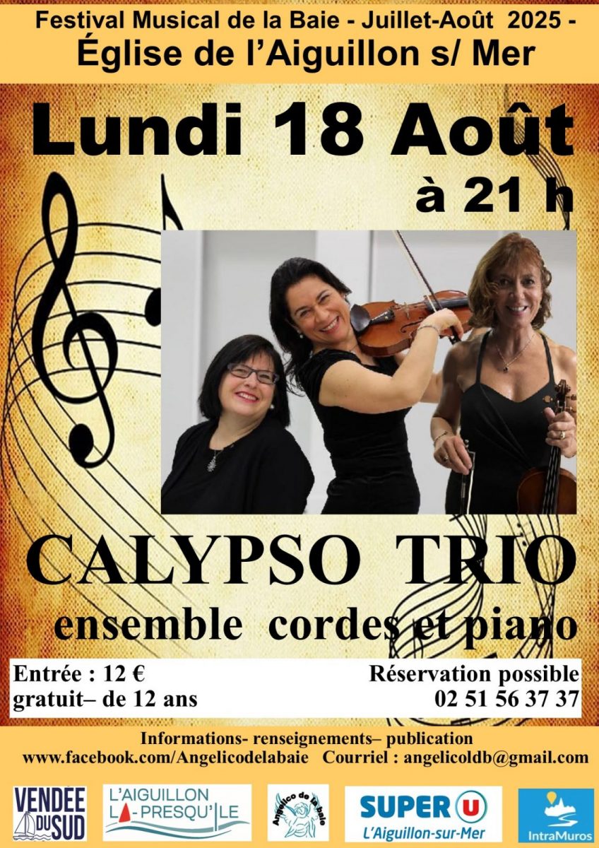 Angelico de la Baie-L’aiguillon-la-presqu’île-Calypso trio