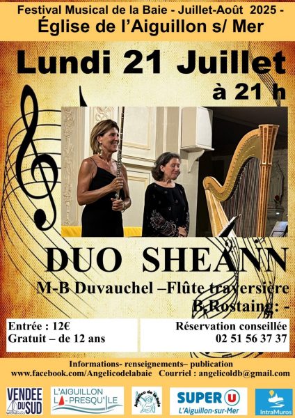 Concert Duo SHEANN Flûte traversière et Harpe