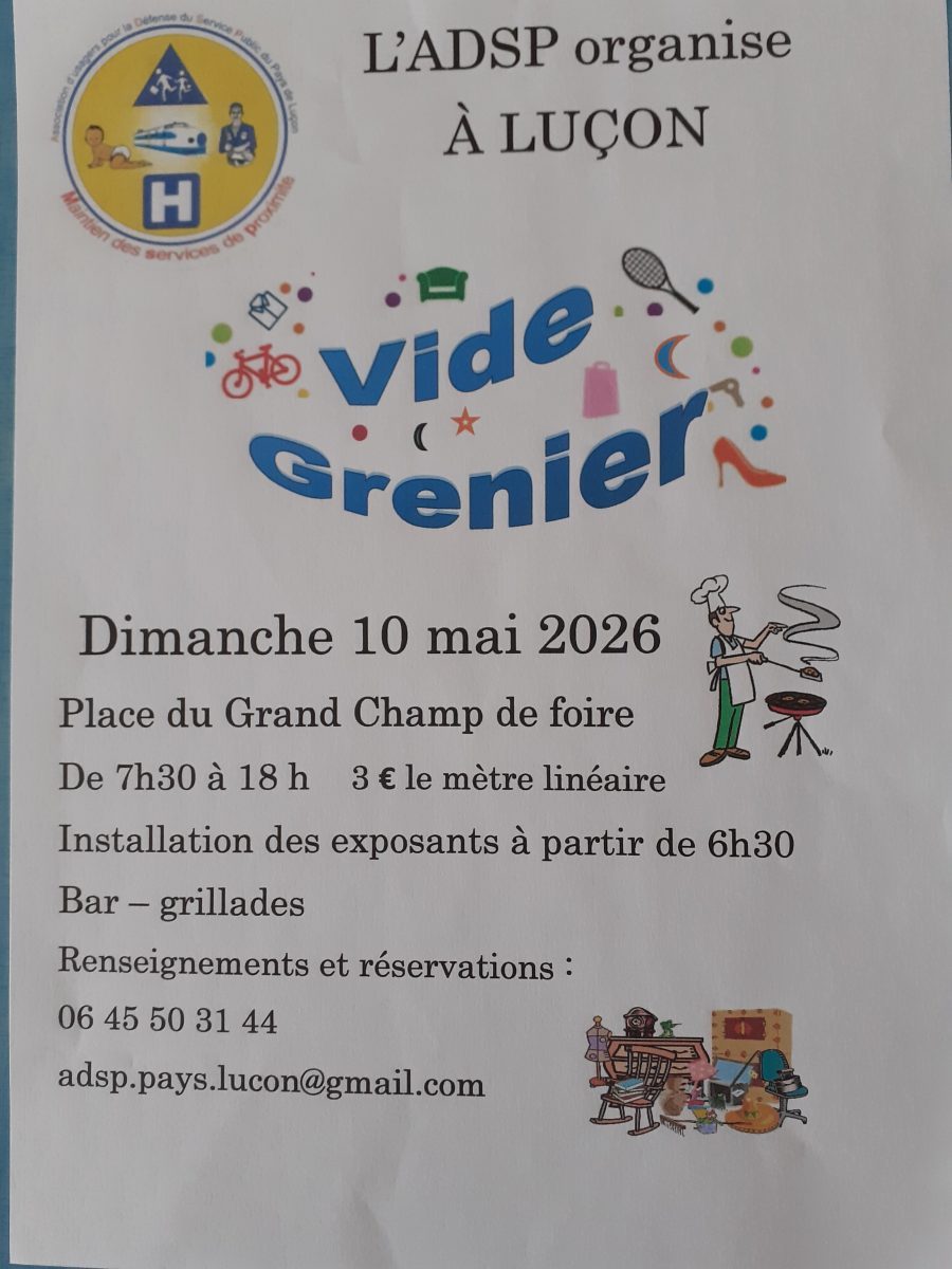 affiche vide grenier 2026 photo