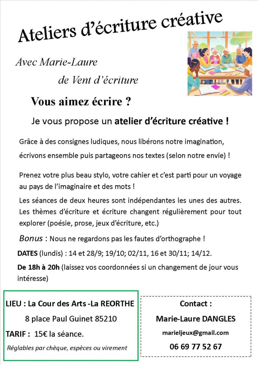 Ateliers d&rsquo;écriture
