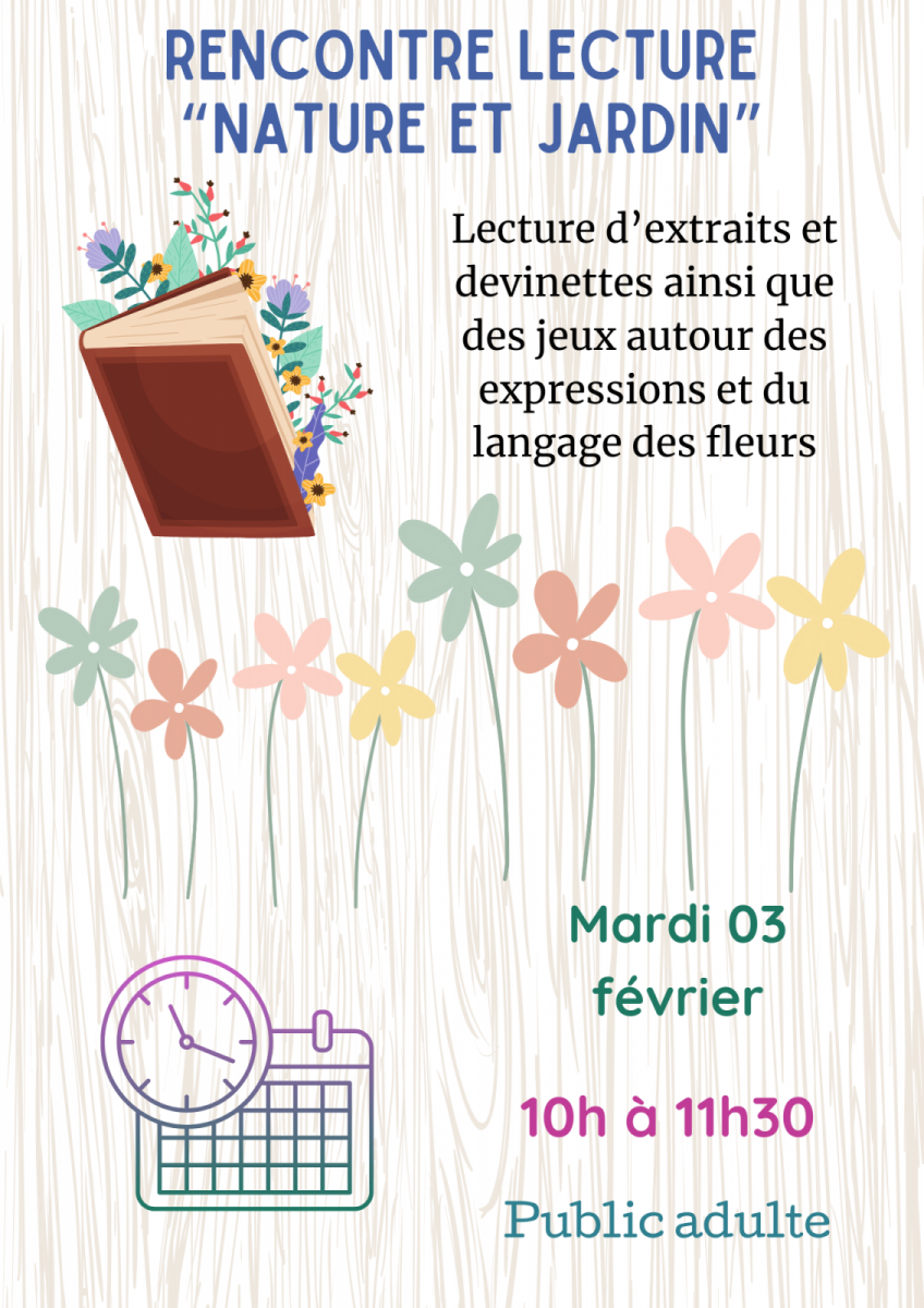 rencontre lecture nature et jardin