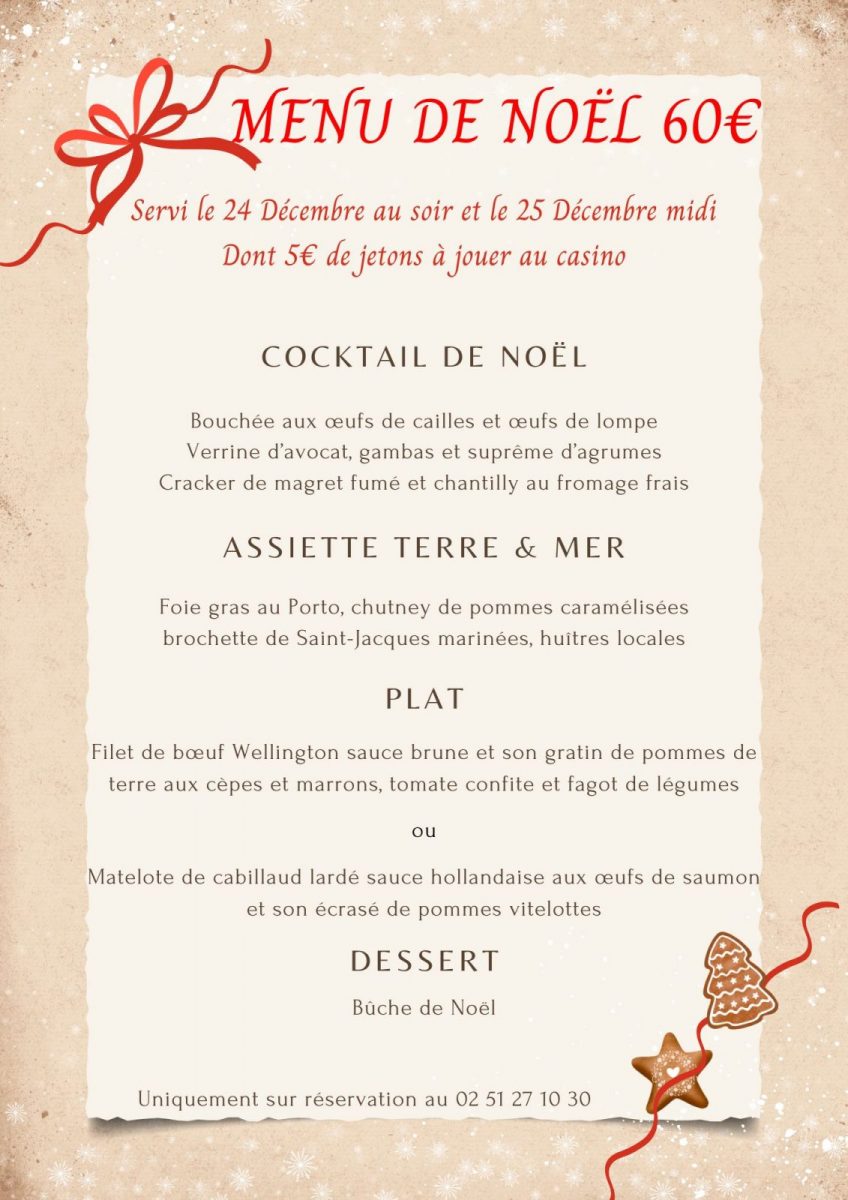 menu noel casino des dunes