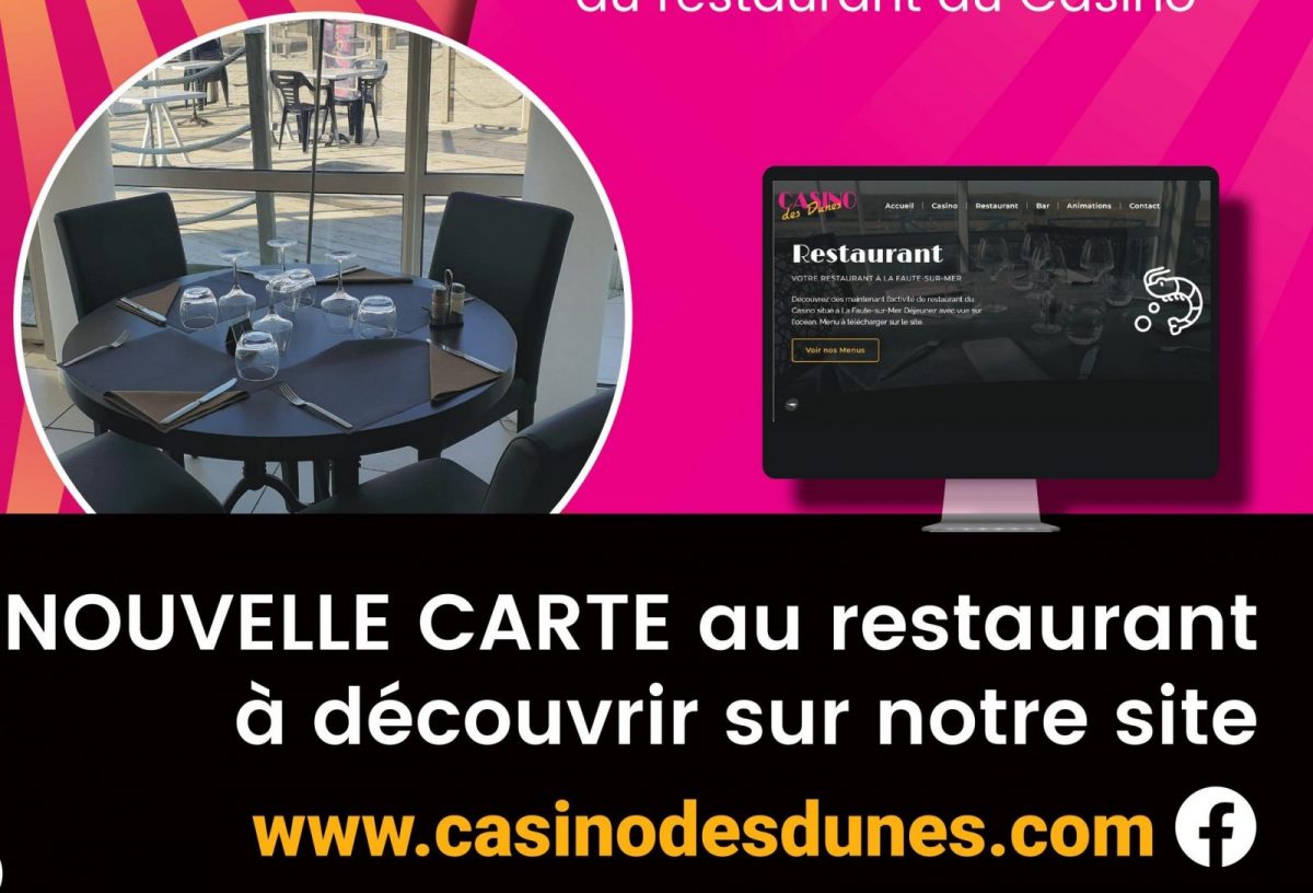 Restaurant-Casino-des-dunes-lafautesurmer-nouvelle carte resto